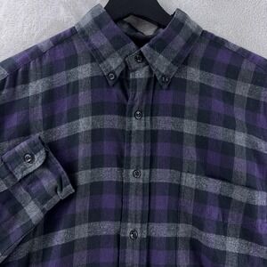 Ralph‎ Lauren Blake Shirt Mens Size Medium Purple Gray Plaid Flannel Cotton
